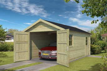  Outdoor Life Products | Garage Dillon 300 x 540 | Geïmpregneerd | Olijfgroen 210233-31